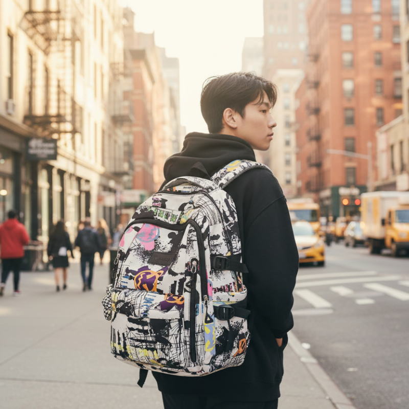 20L Personalized Graffiti Teen School Bag Bolsnik