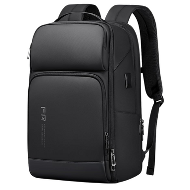 Fenruien 35L Waterproof Laptop Backpack with USB Charging Black