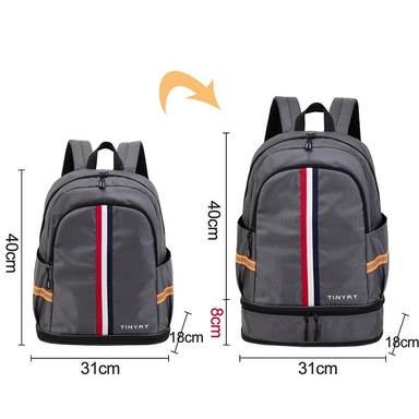 Tinyat Waterproof Gym Backpack with Shoe Compartment