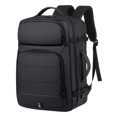 Expandable Waterproof USB Laptop Backpack Black Bolsnik