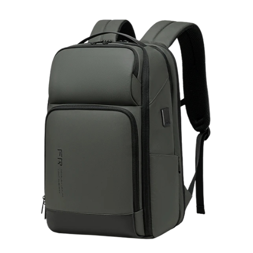 Fenruien 35L Waterproof Laptop Backpack with USB Charging Black