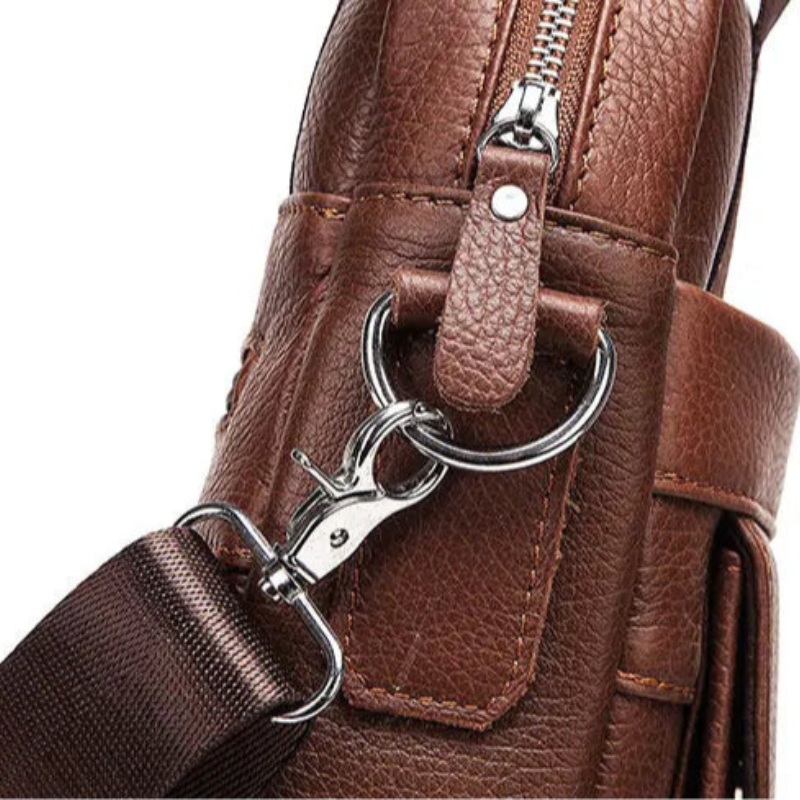 Humerpaul Men PU Leather Crossbody Bag