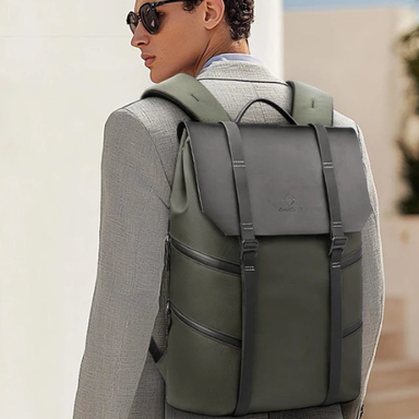 HK Vintage Water-Resistant Business Laptop Travel Backpack