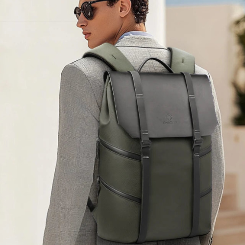 HK Vintage Water-Resistant Business Laptop Travel Backpack