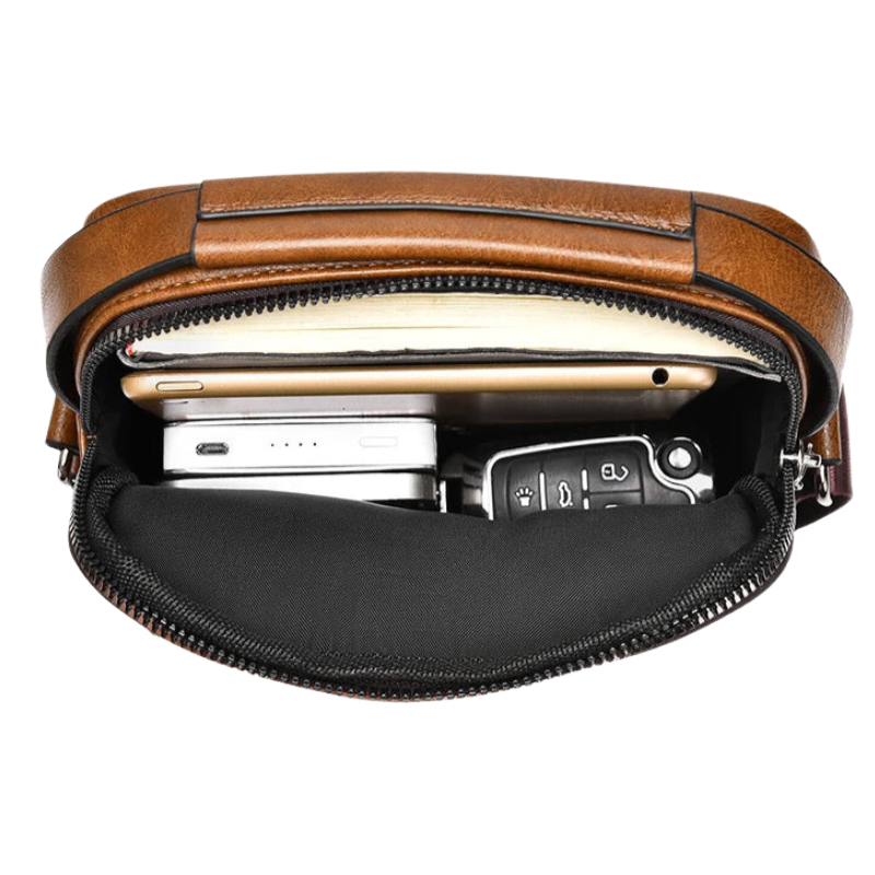Men PU Leather Sling Crossbody Bag Bolsnik