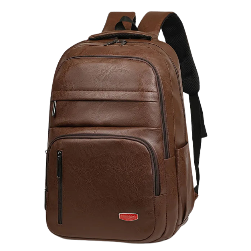 PU Leather Water-Resistant Business Laptop Backpack Bolsnik