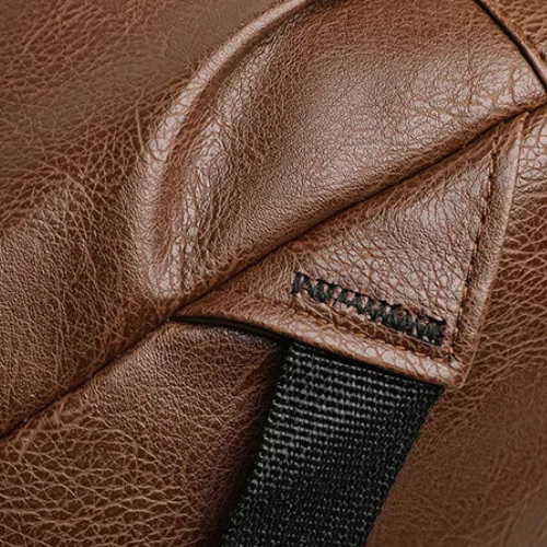 PU Leather Water-Resistant Business Laptop Backpack Bolsnik
