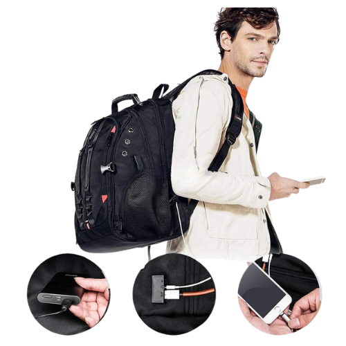 Bange Anti-Theft Water-Resistant Laptop Travel Backpack with USB Charging