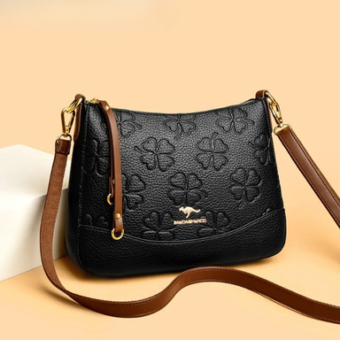Vanderwah Elegant Floral PU Leather Shoulder Bag