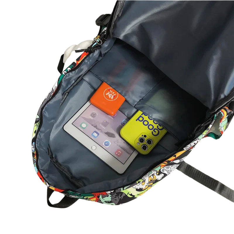 Graffiti Print Teen School Bag Bolsnik