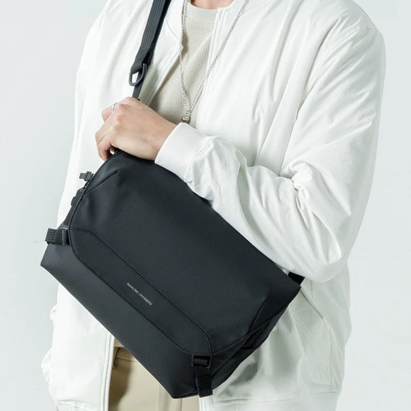 Mark Ryden Water-Resistant Crossbody Messenger Bag Black