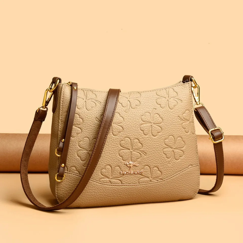 Vanderwah Elegant Floral PU Leather Shoulder Bag