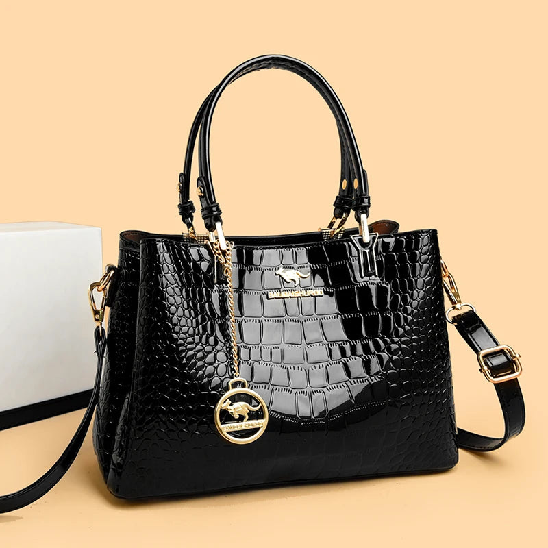 Badiman Elegant Crocodile Style Crossbody Bag