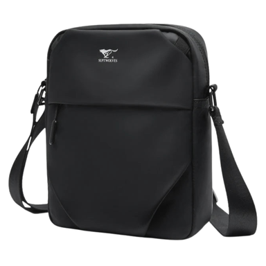 Septwolves Men 3L Water-Resistant Crossbody Bag with Magnetic Pocket Black