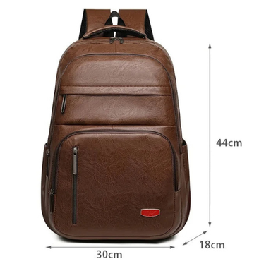PU Leather Water-Resistant Business Laptop Backpack Bolsnik
