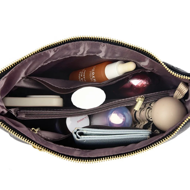 Vanderwah Elegant Floral PU Leather Shoulder Bag