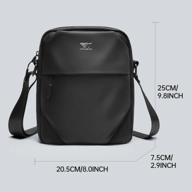 Septwolves Men 3L Water-Resistant Crossbody Bag with Magnetic Pocket Black