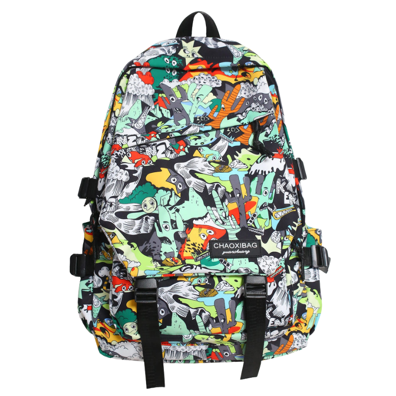 Graffiti Print Teen School Bag Bolsnik