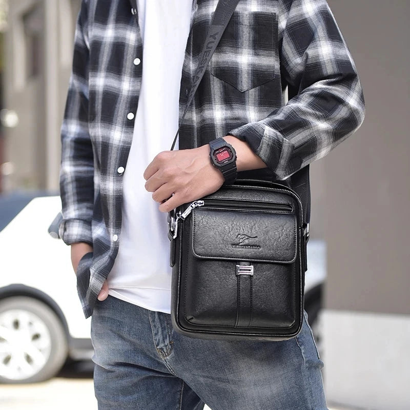 Men Vintage PU Leather Crossbody Messenger Bag Bolsnik
