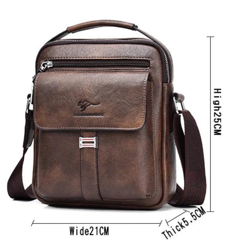 Men Vintage PU Leather Crossbody Messenger Bag Bolsnik