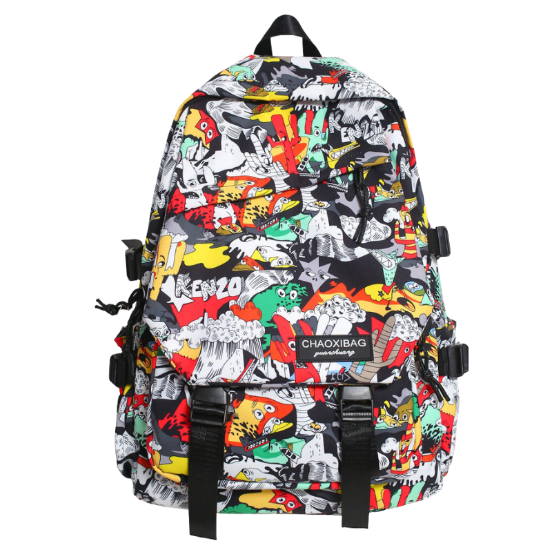 Graffiti Print Teen School Bag Bolsnik