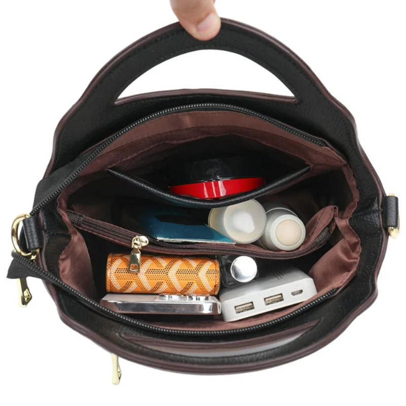 Bolsnik Elegant Microfiber PU Leather Crossbody Bag