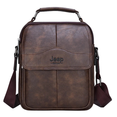 Jeep Buluo Men PU Leather Messenger Bag