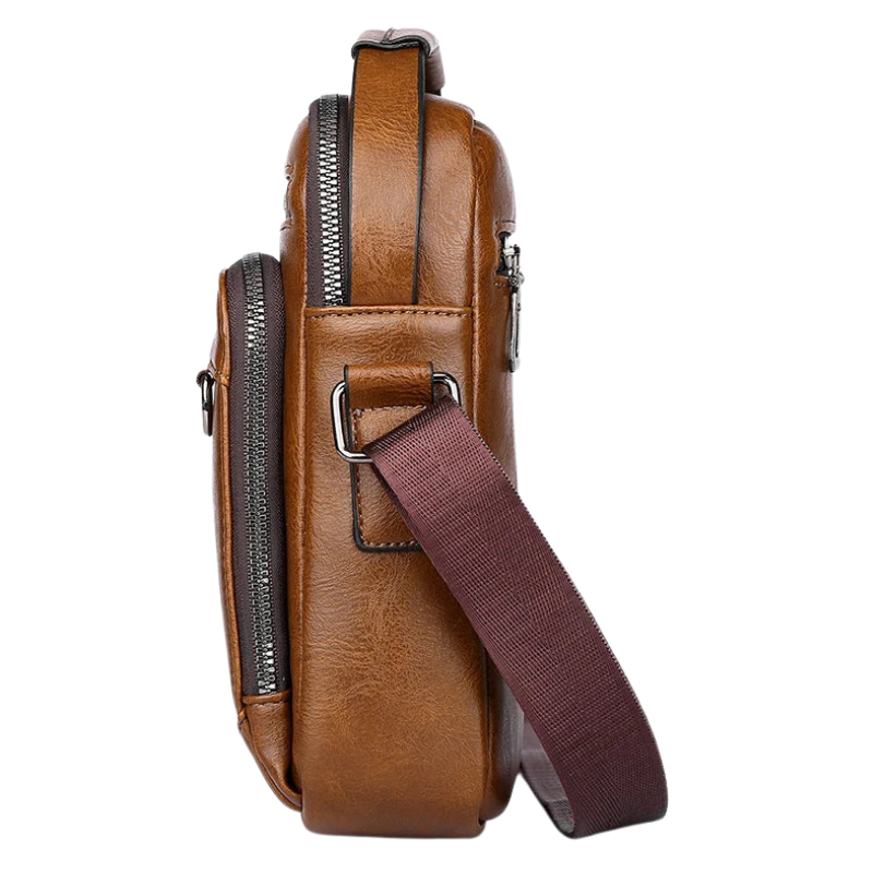 Men PU Leather Sling Crossbody Bag Bolsnik