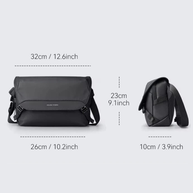 Mark Ryden Water-Resistant Crossbody Messenger Bag Black