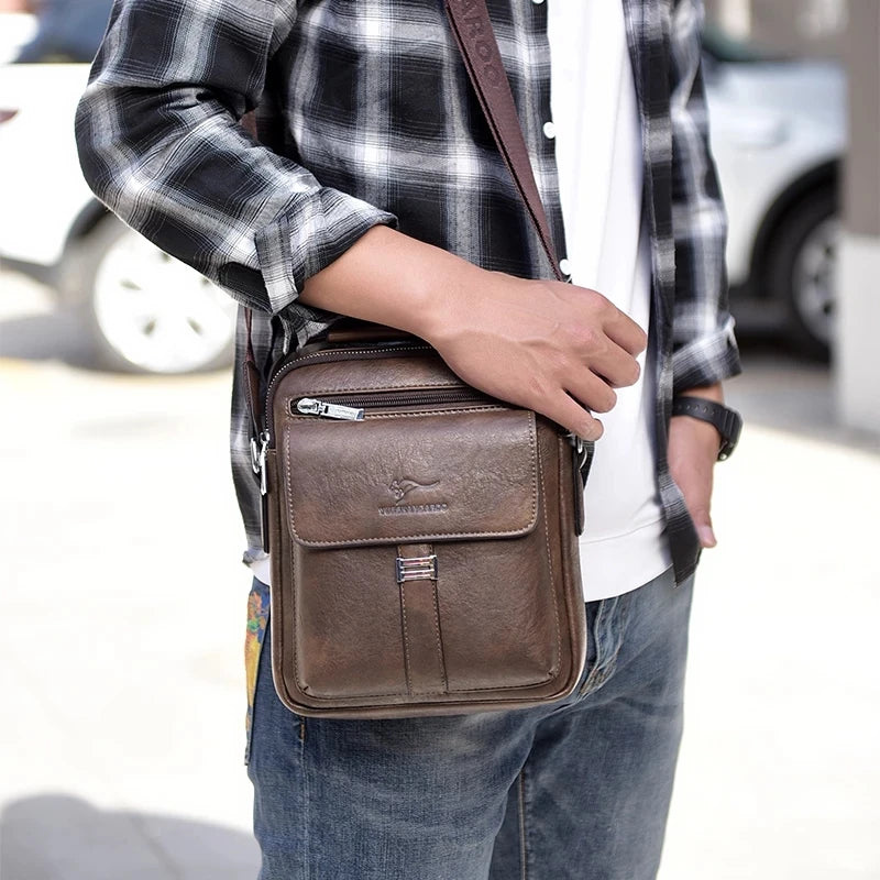 Men Vintage PU Leather Crossbody Messenger Bag Bolsnik
