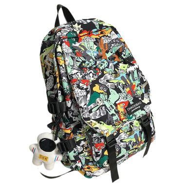 Graffiti Print Teen School Bag Bolsnik