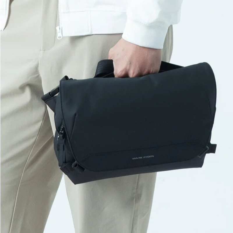 Mark Ryden Water-Resistant Crossbody Messenger Bag Black