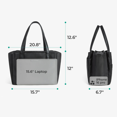 BAGSMART Laptop Tote Bag with 4 Compartments