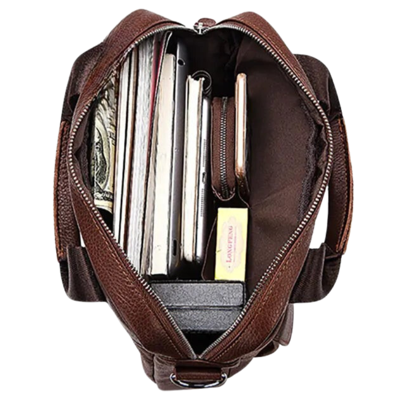 Humerpaul Men PU Leather Crossbody Bag