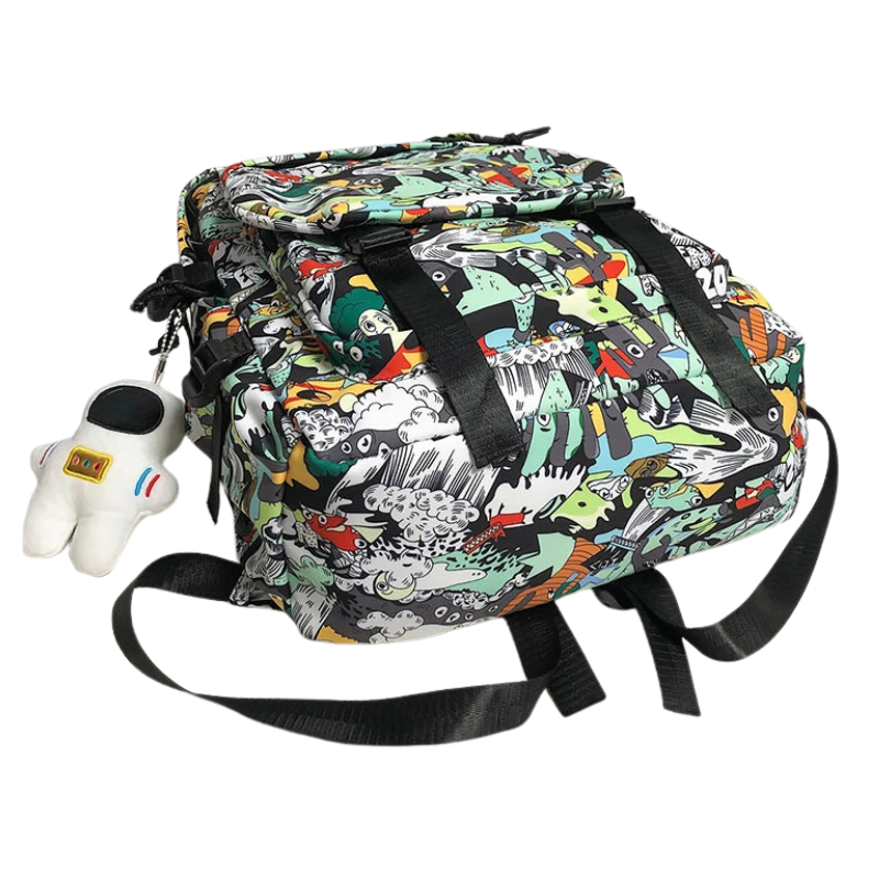 Graffiti Print Teen School Bag Bolsnik