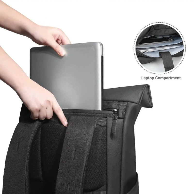 Heroic Knight Expandable Rolltop Laptop Backpack