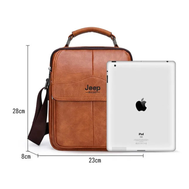 Jeep Buluo Men PU Leather Messenger Bag