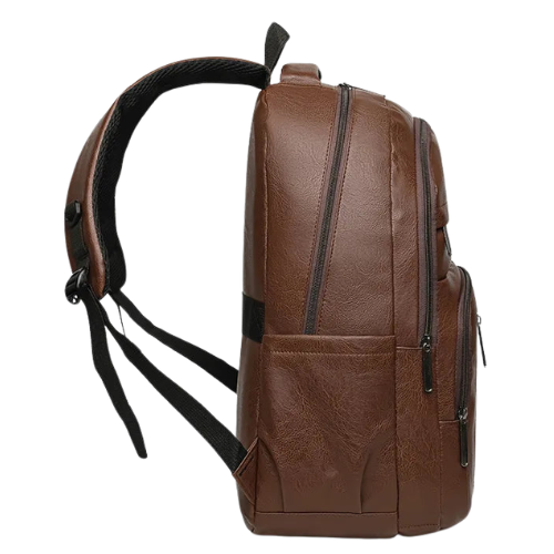 PU Leather Water-Resistant Business Laptop Backpack Bolsnik