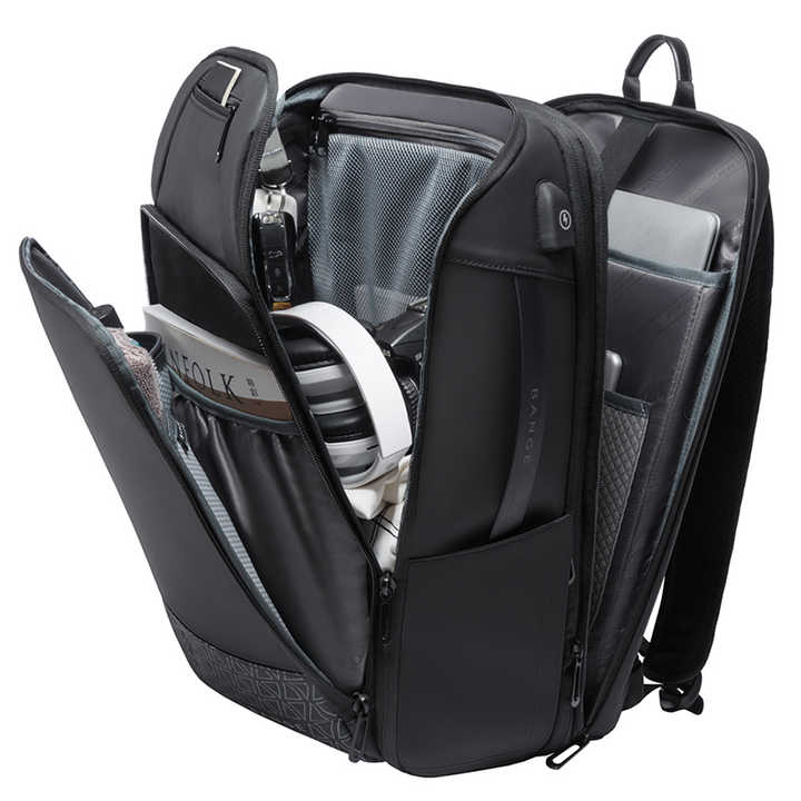Bange Expandable Anti-Theft Waterproof Laptop Backpack - Black