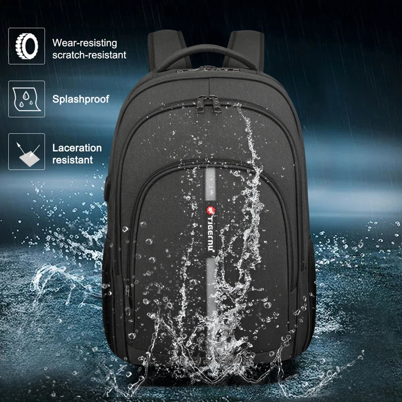 Tigernu Anti-Theft Laptop Backpack - Waterproof & USB Charging