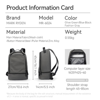 Factory Hot Wholesale Customised Shoulder Bags Lightweight Large Capacity Student School Bags Outdoor New Bag for Men L_MR6024