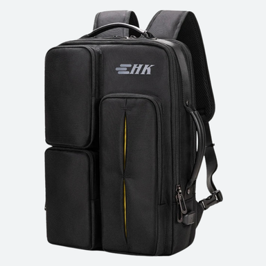 Heroic Knight Waterproof Laptop Backpack with USB Charging Black