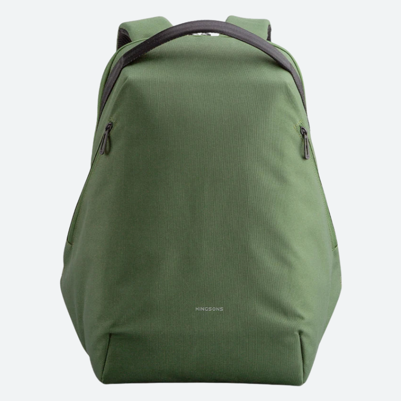 Kingsons Waterproof Travel Laptop Backpack with USB Charging Army Green