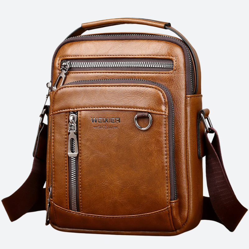 Men PU Leather Sling Crossbody Bag Bolsnik