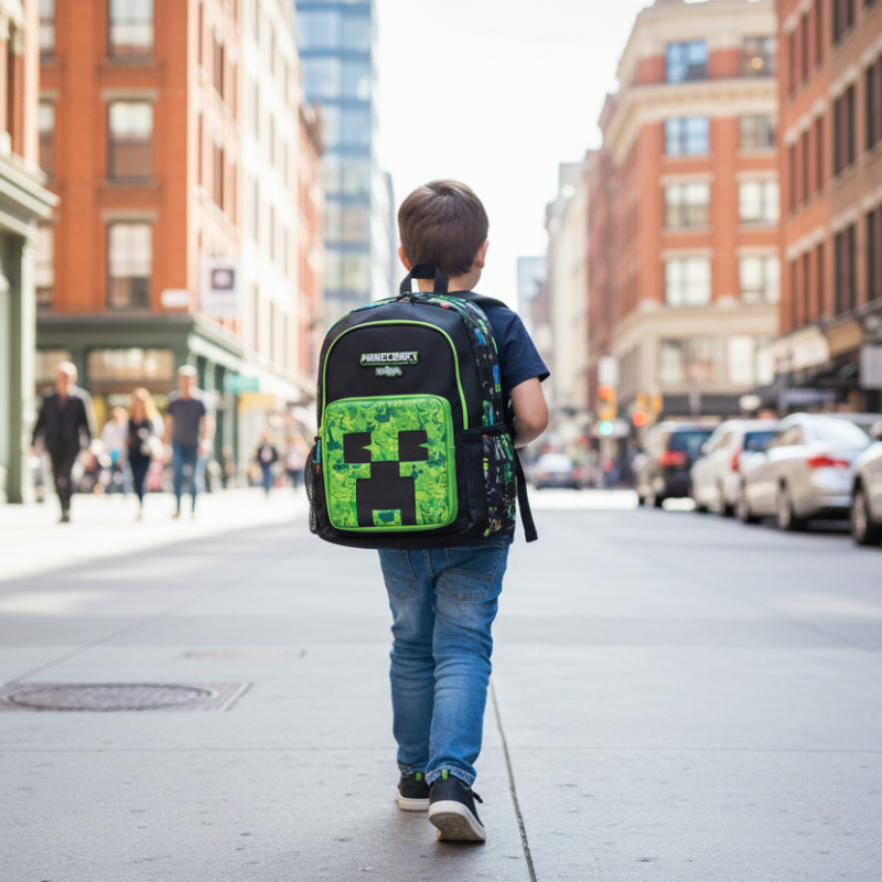Minecraft Kids School Bag