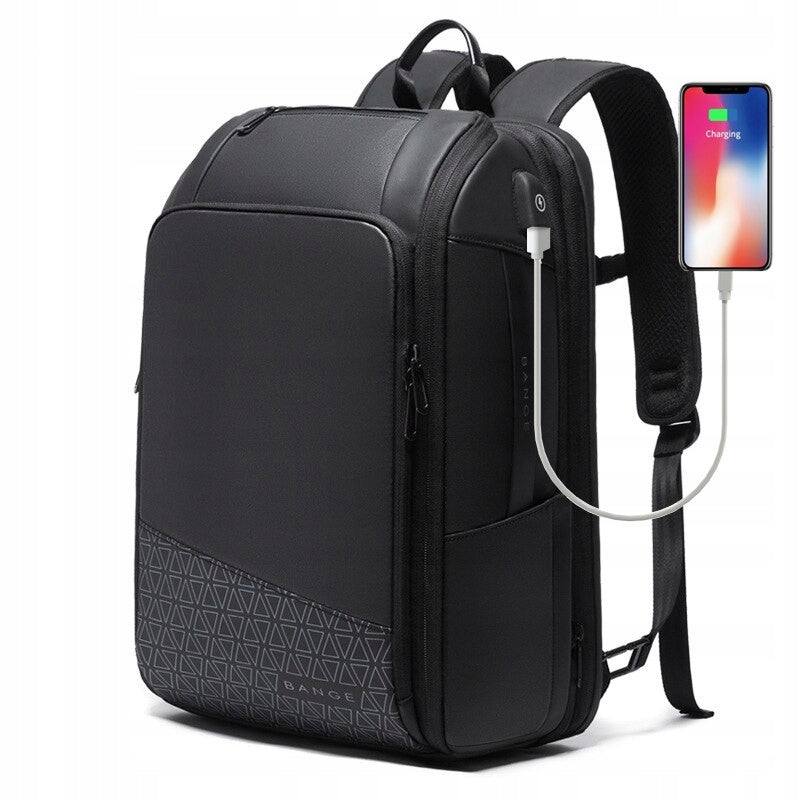 Bange Expandable Anti-Theft Waterproof Laptop Backpack - Black