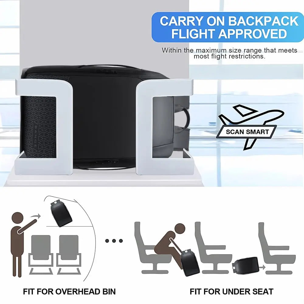 Bange Expandable Anti-Theft Waterproof Laptop Backpack - Black