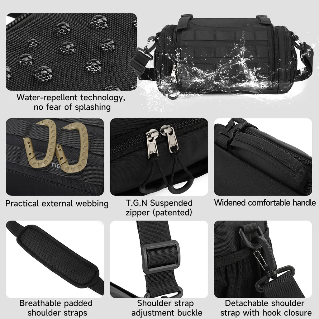 Tigernu Tactical Crossbody Bag – Waterproof & Versatile for Outdoor Adventures