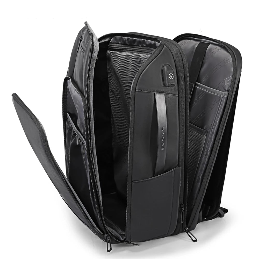 Bange Expandable Anti-Theft Waterproof Laptop Backpack - Black