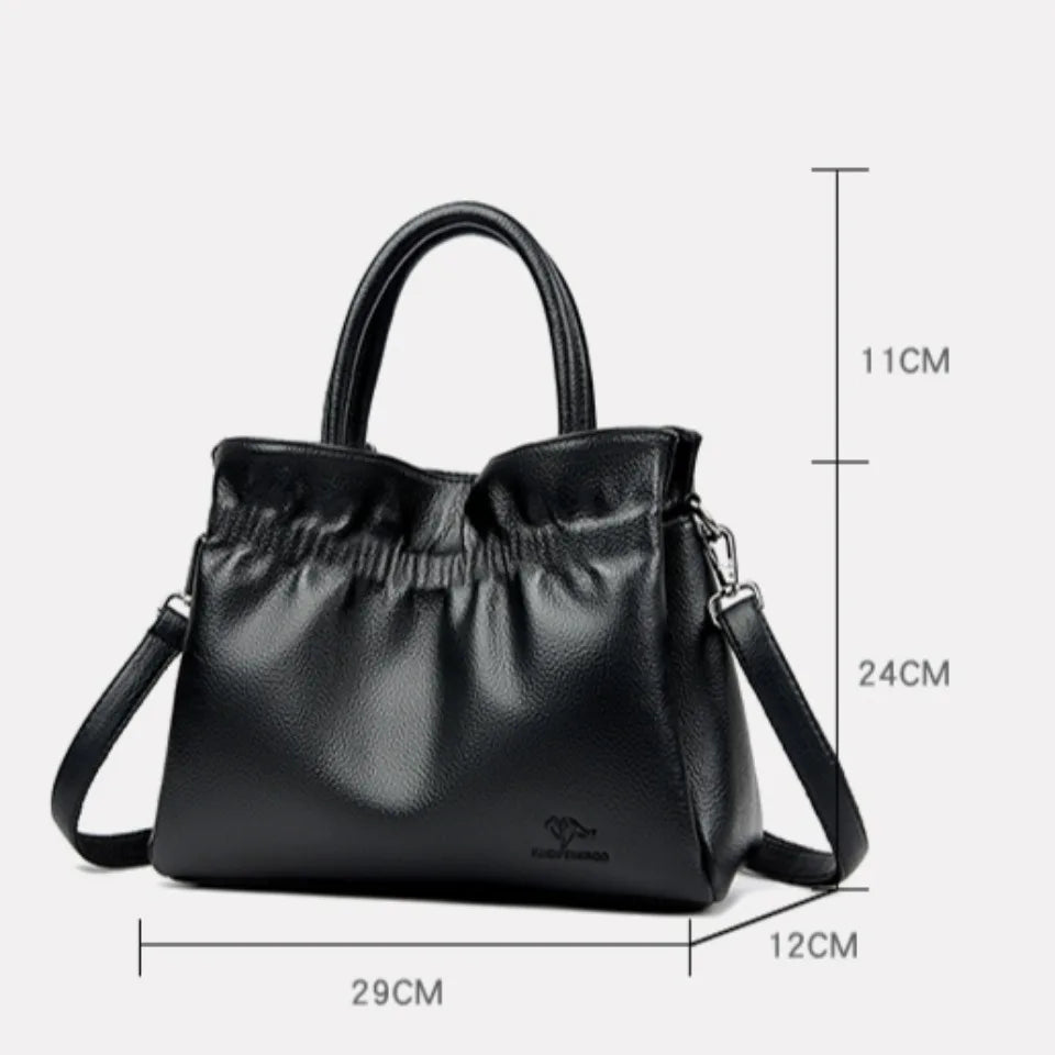 Vanderwah Elegant Soft PU Leather Crossbody Tote Bag for Women